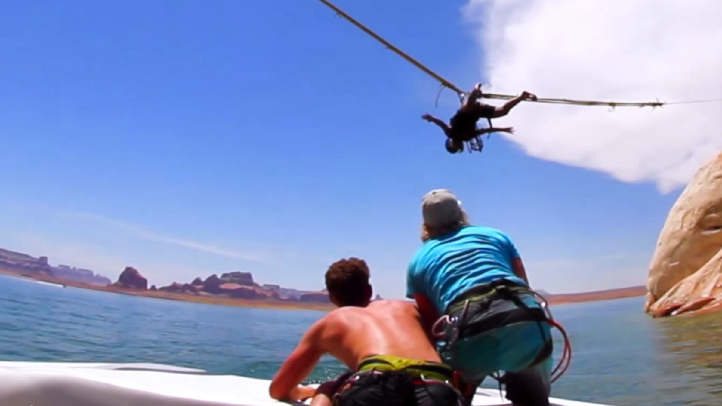 The slingshot device could be a future obstacle at the 5k ThrillSeeker Stunt Run.