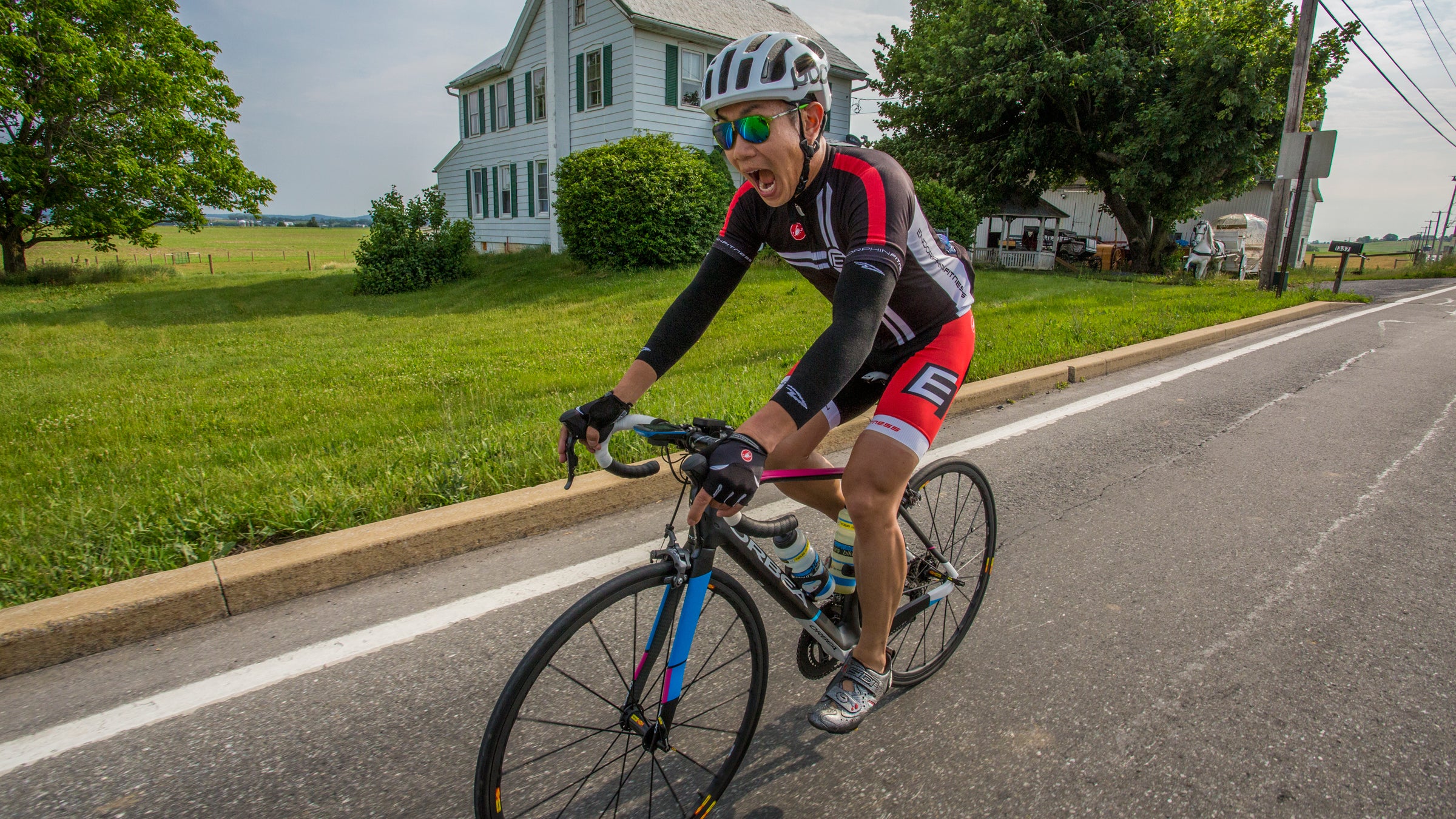 Allan Ng, area director for Shake Shack, rides in the 2015 Chefs Cycle for No Kid Hungry, from New York City to Washington DC.  