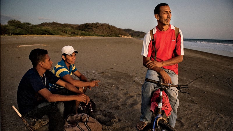 Carlos López Mena near the proposed Pacific entry point of the canal.