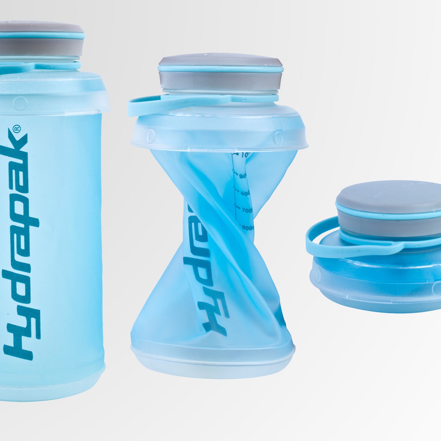 The Hydrapak Stash features a rigid top and bottom, so it stands up when you want it to.