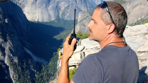 Bandaloop executive director Thomas Cavanagh wears many hats. When the performances were underway on Mount Watkins, he acted as stage manager, cueing the dancers and riggers. When Rudolph asks for the moon, it falls to Cavanagh to reconcile her creative aspirations with technical and logistical realities.
