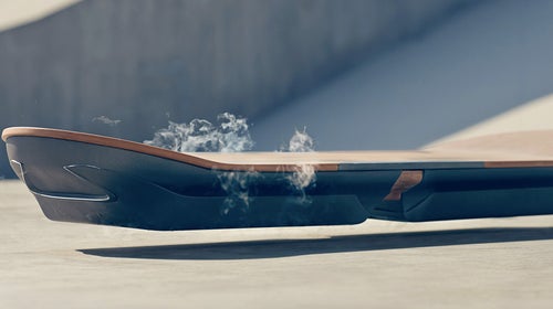 Made of bamboo and other materials found in the brand's luxury cars, according to the website where the Hoverboard debuted.