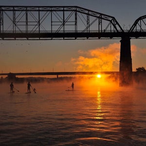 Back in April,  we asked for wild card submissions on Instagram for the final four entrants to our Best Towns 2015 contest. We were blown away by your submissions, and a wild card entrant, Port Angeles, almost won the whole thing. Here are some of our favorites.     
The sun comes up over downtown #Chattanooga on the morning of the #Chattajack 31-mile #SUP race through the @tnrivergorge.