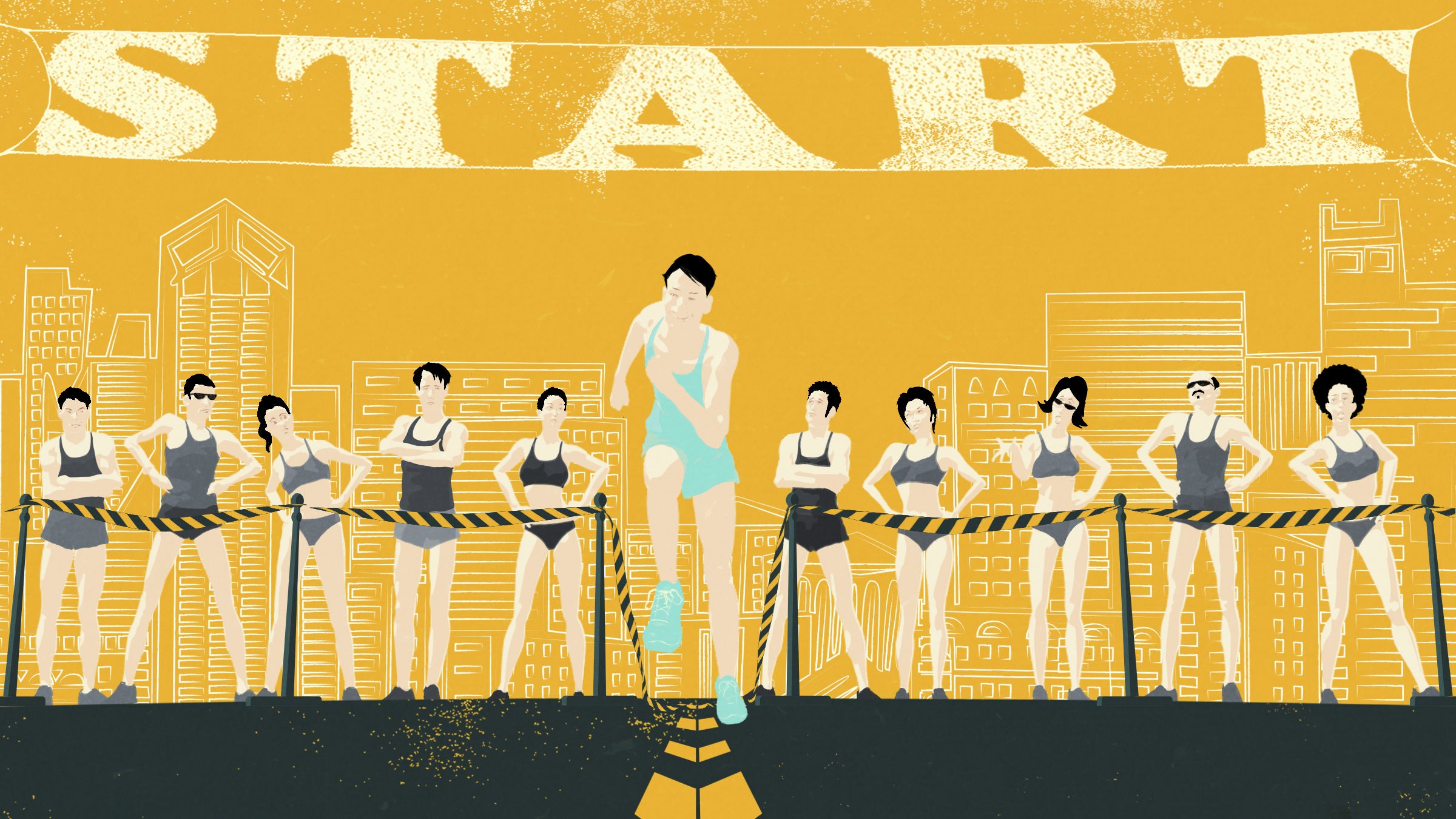 More people are running races than ever. Will qualifying standards only increase demand or leave runners stranded on the starting line?   Illustration by Oliver Winward