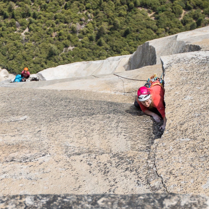 The final pitch on Golden Gate. So close, but this route never let up. Every single pitch required attention and respect and the final 5.11 pitch was no exception.