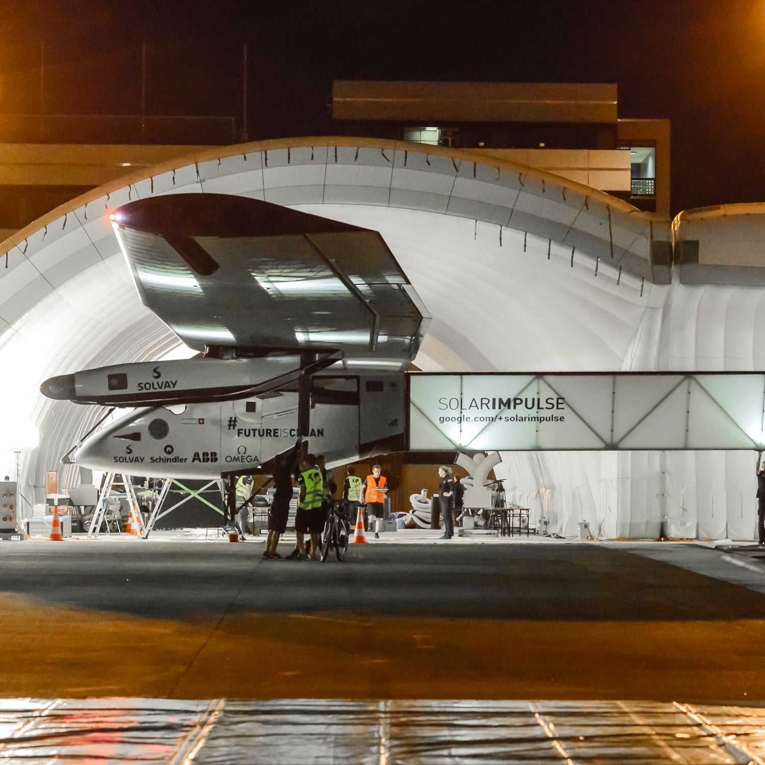 The Solar Impulse plane in Nagoya, Japan.