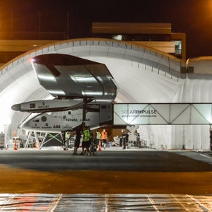 The Solar Impulse plane in Nagoya, Japan.