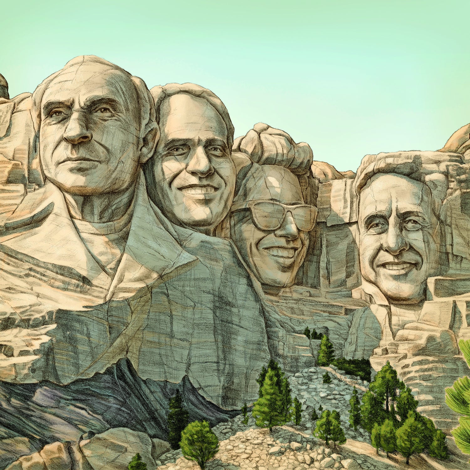 From left: Chouinard, Breeze, Woodman, and Gore.