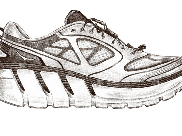 Hoka’s thick-foamed Conquest.