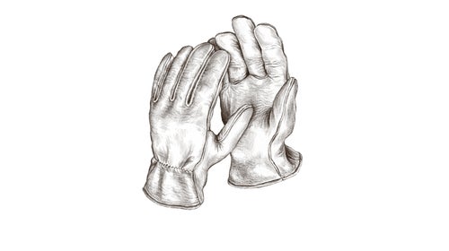 Elk skin work gloves.