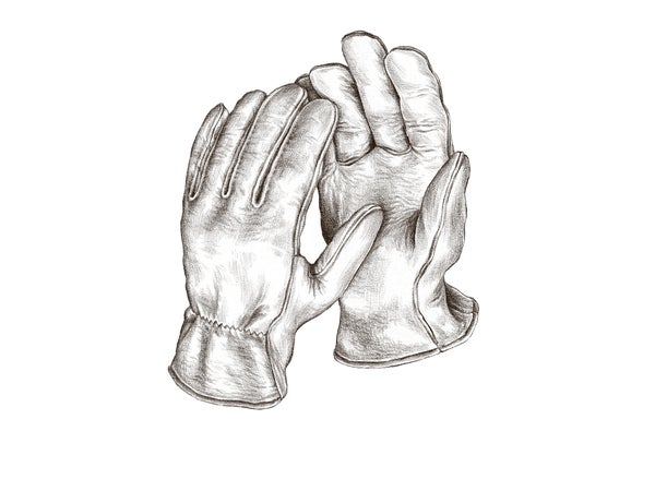 Elk skin work gloves.