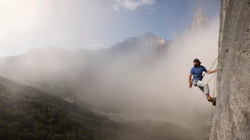 To get this shot of me at the anchors of La Mono de Dios, Justin, who hasn鈥檛 done much climbing, had to send the route just to the right, Mother Superior. It was his first 5.12.