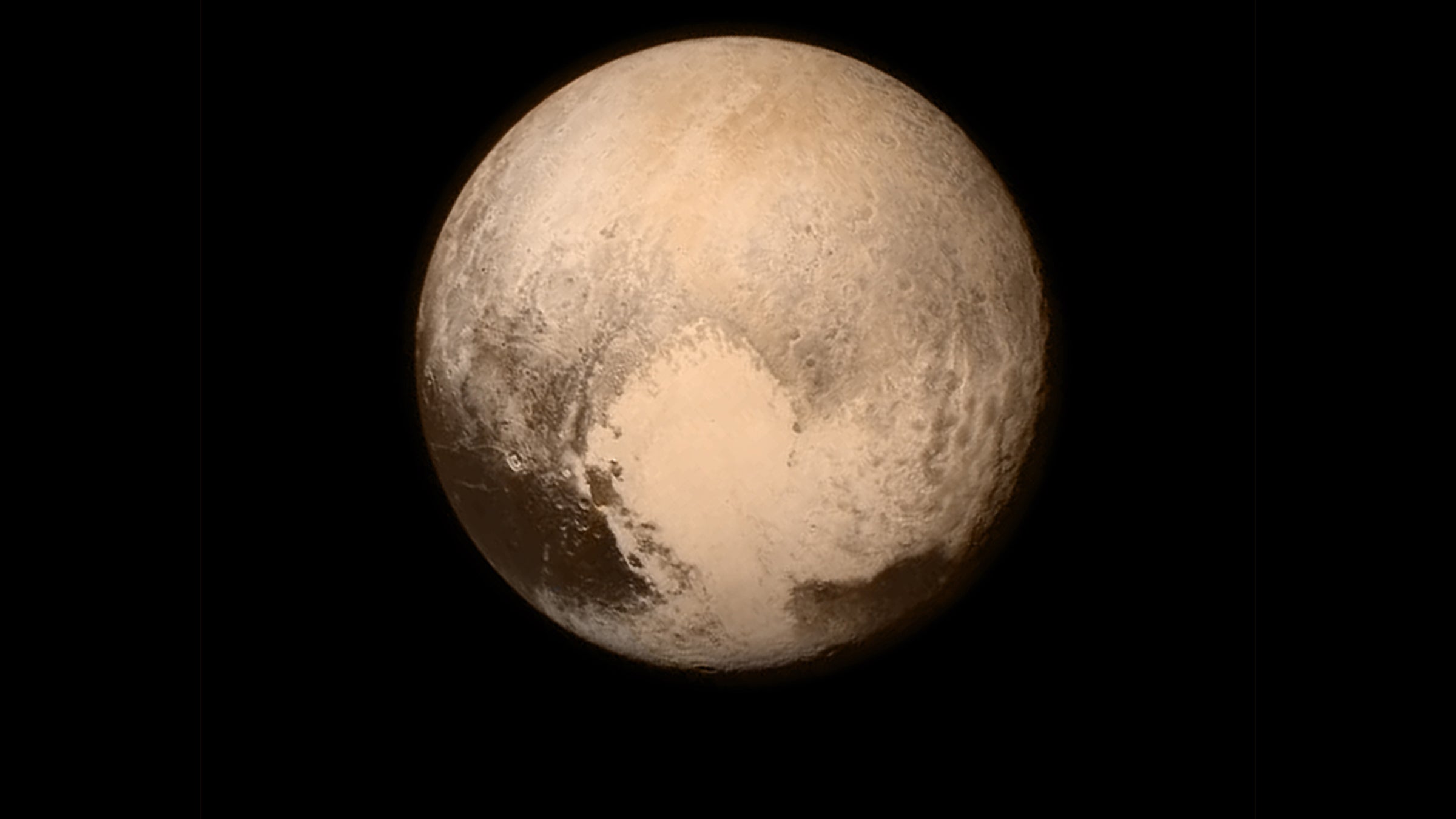The New Horizons spacecraft took this image revealing Pluto's "heart" on July 13.