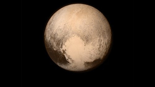 The New Horizons spacecraft took this image revealing Pluto's 