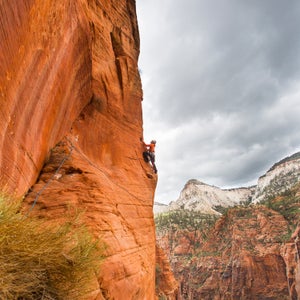David Lama climbing at Zion National Park, USA on May 15, 2015