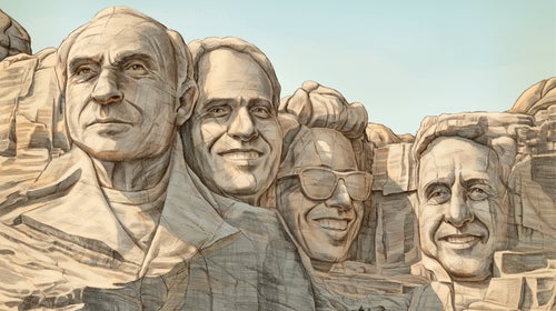 From left: Chouinard, Breeze, Woodman, and Gore.