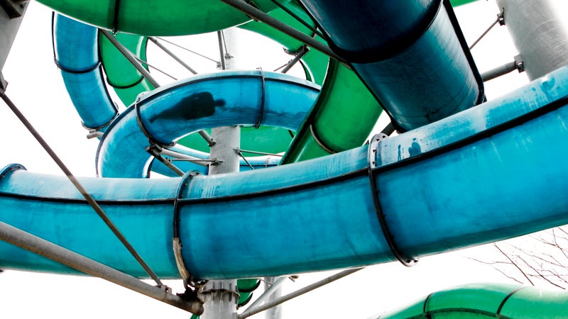 How can you go faster down a slide?