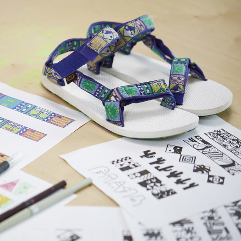Bright art (and classic comfort) for your trekkin' feet. Read more.