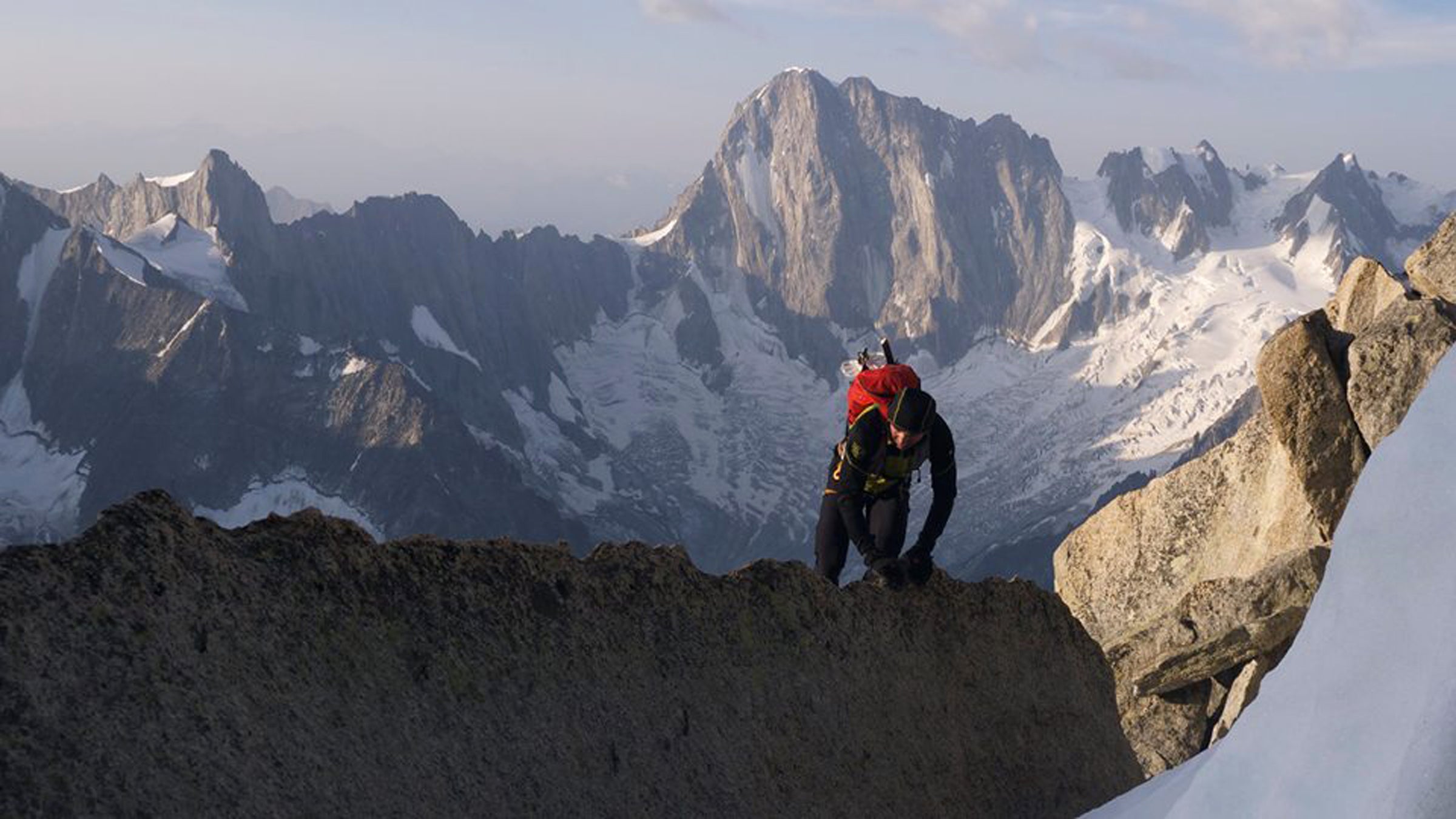 Ueli Steck’s longest day was on the Monte Rosa Traverse, where he climbed 18 summits in one day.
