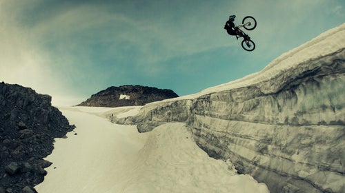 Athletes rode on glaciers and were chased by bears in an attempt to 