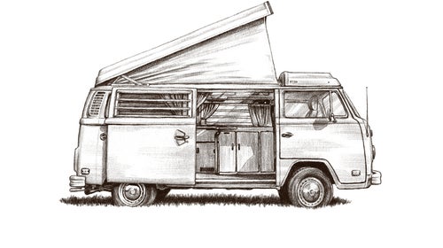 A 1975 VW Westfalia.