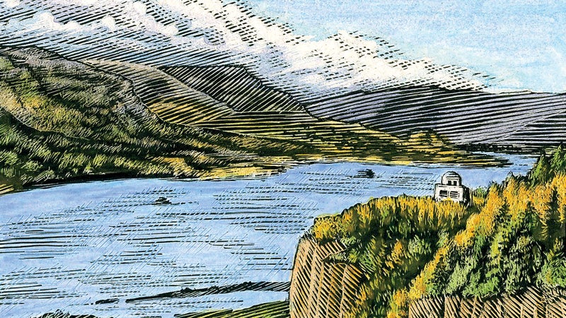 The Columbia River near Portland, which is home to industry giants like Adidas and Nike.