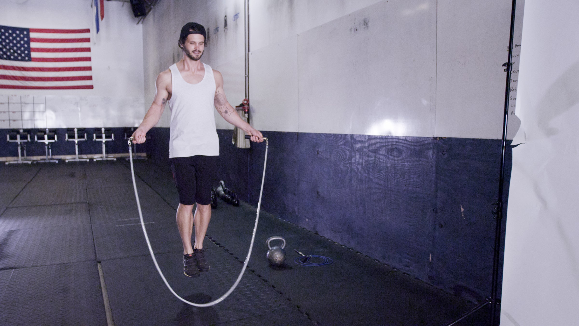 Crossrope comes in various weights that attach to handles for different types of training.