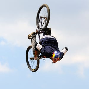 Sometimes you have to fly with your bike before you can fly on your bike.