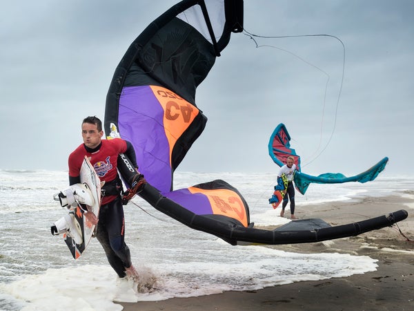 Kitesurfing: A descendant of the original man-lifter.