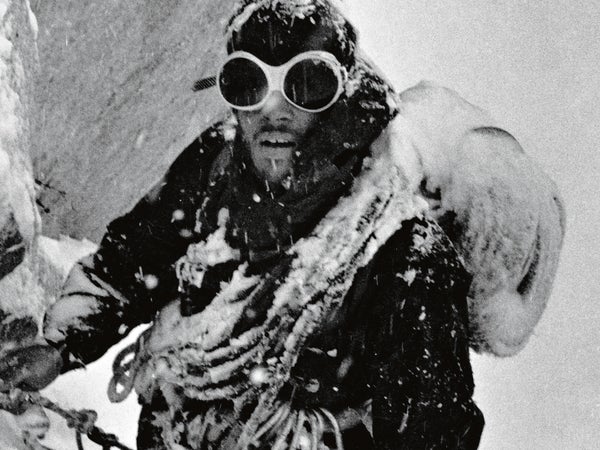 The North Face founder Doug Tompkins on the first ascent of Chile's Ruta de los Californianos in 1968. Cerro Fitz Roy, Chile.