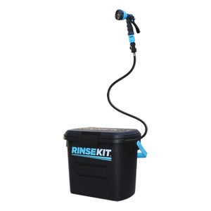 For those who find the standard hang-it-from-a-tree gravity showers lacking in pressure and pump-up showers a touch too involved, there’s a new supremely simple option: RinseKit. Call it a shower in a box.Read more about RinseKit.