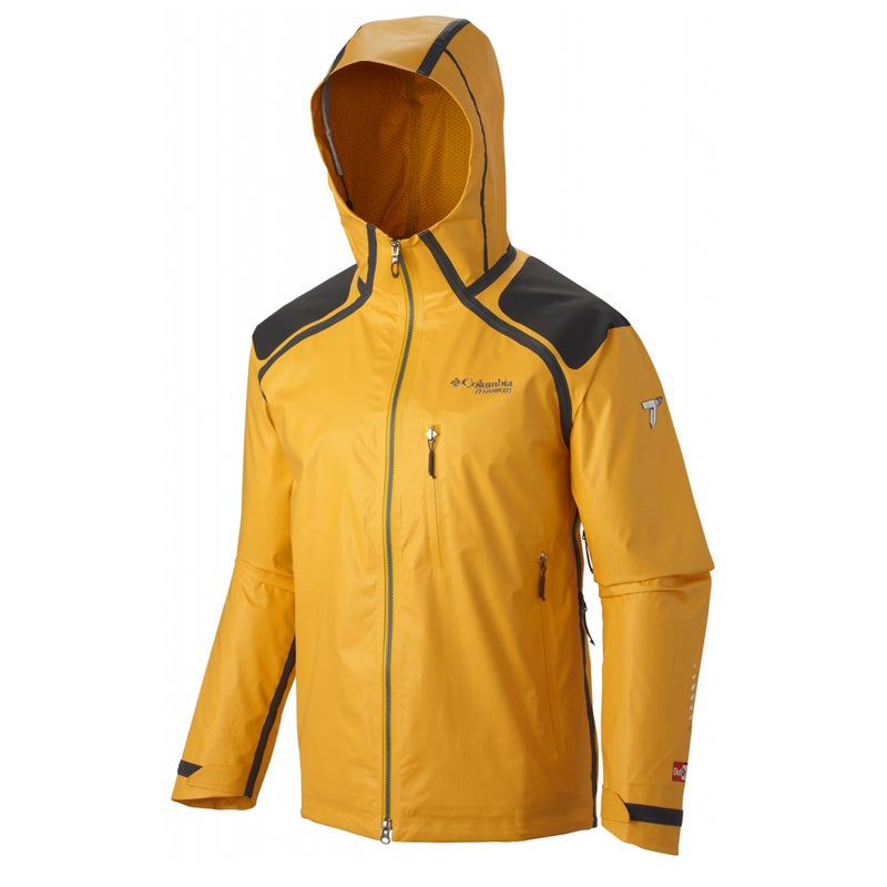Most shells are made the same way, with a waterproof membrane sandwiched between a tough, durable exterior fabric and a softer next-to-skin layer. This technique has two major downsides: the face fabric on the outside can wet out, making the jacket feel clammy; and gluing layers of fabric together reduces breathability. Enter the OutDry Extreme Diamond. Columbia ditched the exterior fabric entirely by layering a thin, diamond-patterned film over the waterproof membrane to protect it from abrasions and boost durability. Read more about Columbia's OutDry Extreme Diamond Shell.