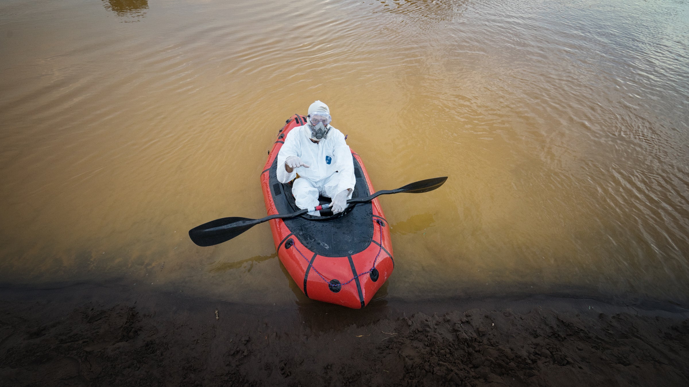 Nathan Shoutis suited up to paddle the Animas on Friday, August 7. 