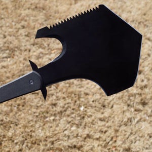 A shovel, hatchet, saw, knife, hammer, and firestarter built into one handy gadget. Read more.