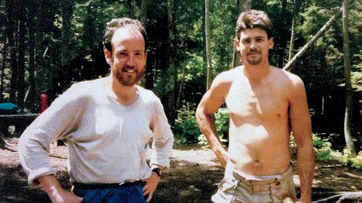 The author (left) with Greg "Animal" Hammer outside on the trail.