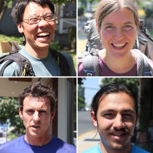 Trail names, clockwise from top left: Anchor, Bonus Mile, Tiger, Ron Burgundy, Chesire Cat, Puss N' Boots, and Townie.