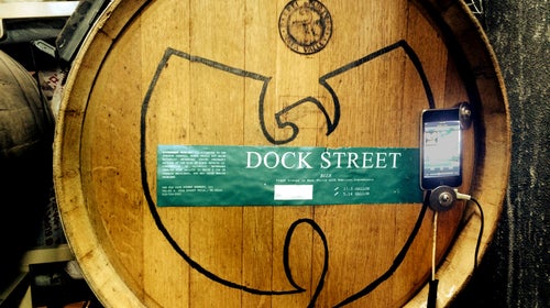 Wu-Tang Clan, hard at work enhancing Dock Street's new brew.
