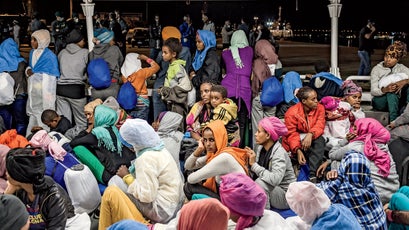 Preparing to disembark at the Sicilian port of Augusta.