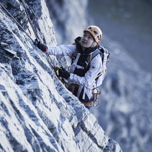 Sasha DiGiulian is the first woman and the first American to climb Magic Mushroom on the Eiger.