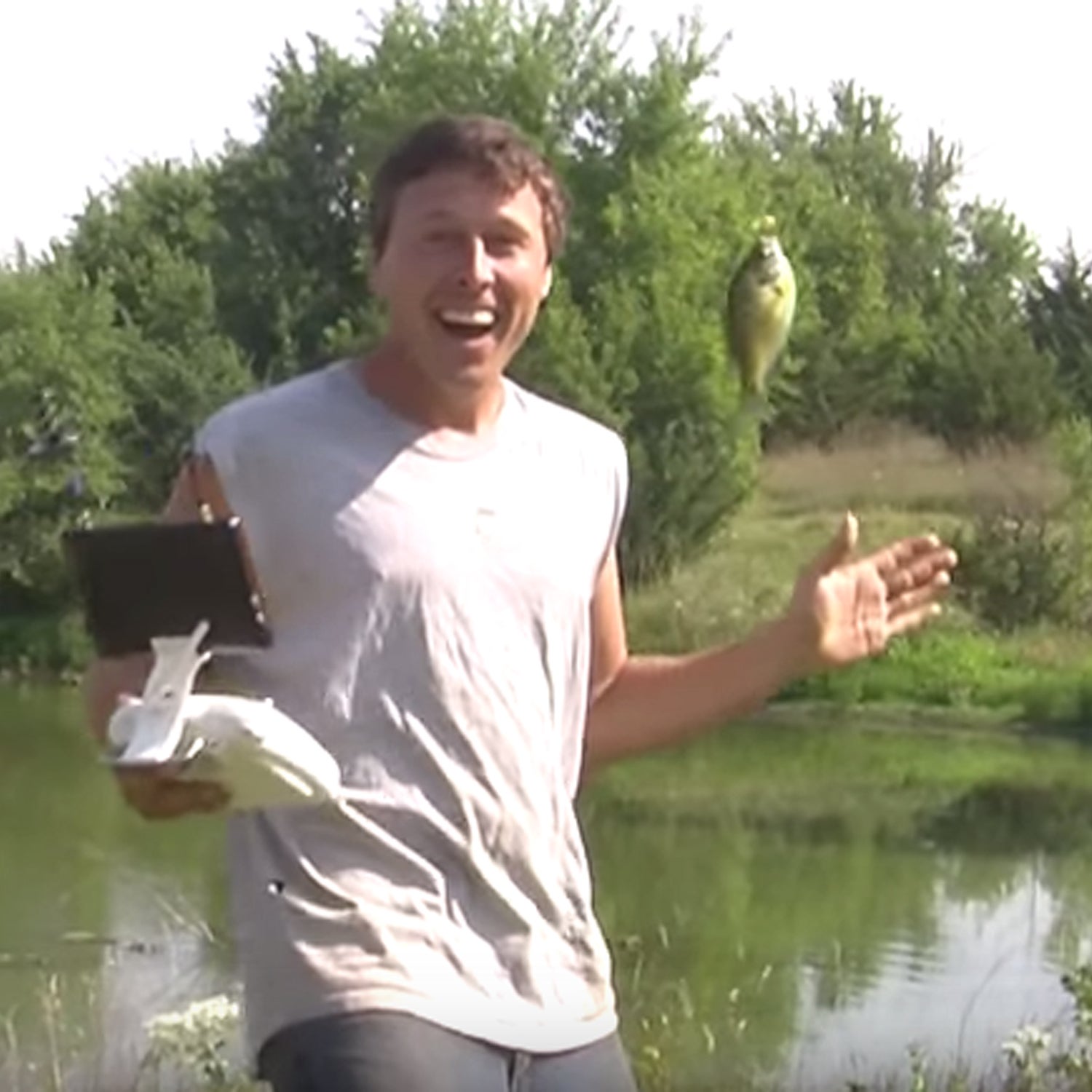 WATCH: Drone Catches Fish