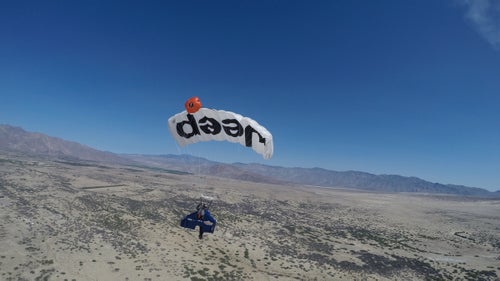 Under normal use, a custom-made system allows Rex and the X-Wing to land safely on his feet. In emergency situations, the X-Wing will deploy its own chute and Rex will free-fall like a typical skydiver. During a test flight, a piece of the X-Wing snapped off, sending Rex into a dangerous spin. On another test, one of his parachutes malfunctioned, reminding everyone of the dangers involved.