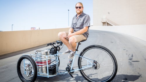 Zach Yendra with his YendraBuilt Bootlegger—originally designed to transport kegs of beer.