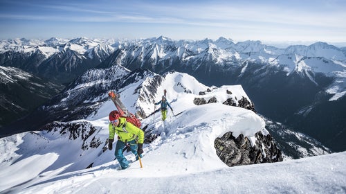Vince Anderson and Steve House in the Purcell Wilderness Conversancy.