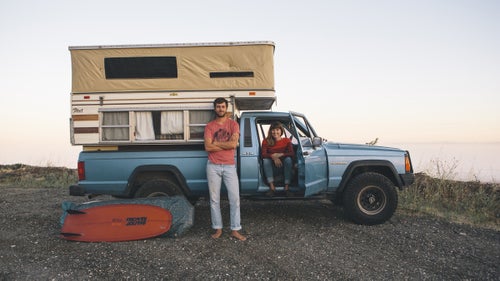 It鈥檚 no secret the Internet is in love with campervans, the nomadic life, and the sought-after simplicity of living on the road. It only takes two to four seconds of scrolling to find a #vanlife picture, but there is often very little explanation or any verification if what you鈥檙e seeing is actually real. We asked photographer Jeff Clark, who travels around in his customized Sprinter, to document a few of the best rigs and personalities he came across while spending the summer on the California highways. Turns out there is a lot to love. Here, Clark shares a few of his favorite setups and encounters with people who live on the road.
The Ride: 1991 Jeep Comanche 4x4
The Faces: Trevor Gordon is a surfer, brand ambassador, and photographer. Maddie Joyce is an illustrator and designer. They just got married and live in Santa Barbara, California.