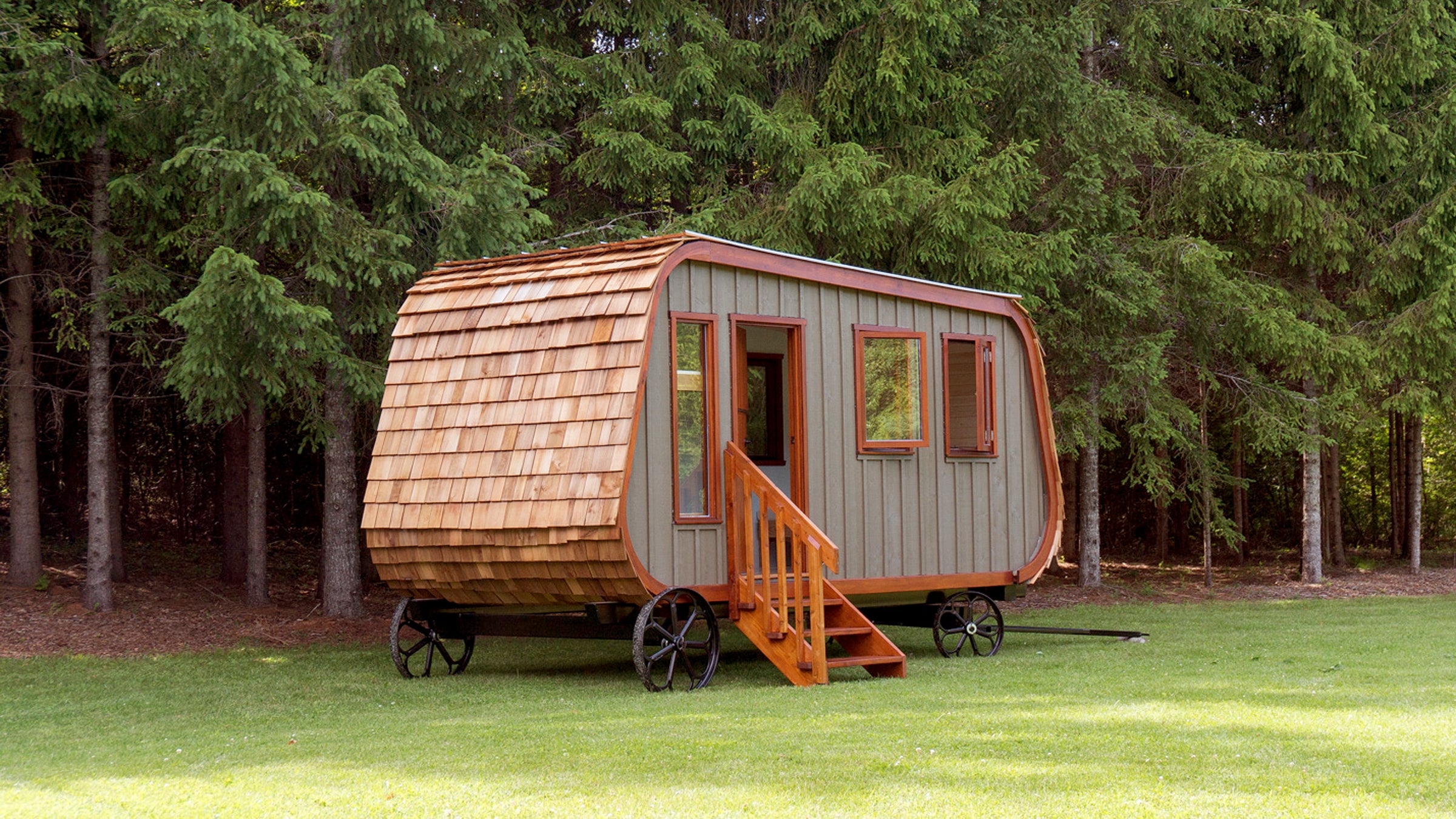 The Collingwood Shepherd Hut is completely customizable down to the furniture.