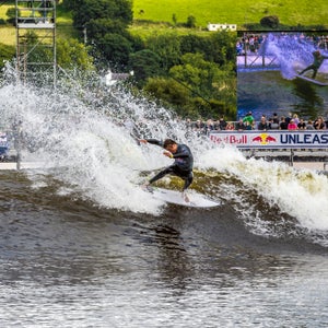Event winner Albee Layer performs during Red Bull Unleashed semi finals in Surf Snowdonia, United Kingdom on September 19, 2015 // Olaf Pignataro/Red Bull Content Pool // P-20150920-00124 // Usage for editorial use only // Please go to www.redbullcontentpool.com for further information. //