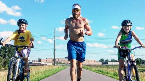 50 triathlons, 50 days, 5 kids ages six to 12.