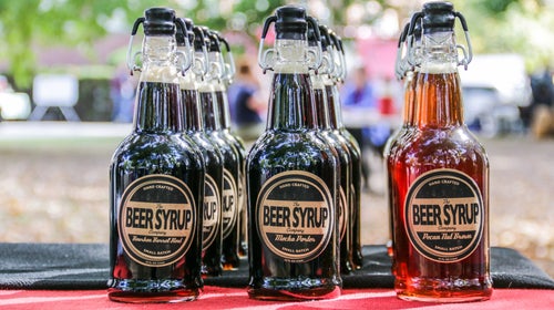 Beer syrup is essentially a simple syrup made with beer instead of water—so they're a low-alcohol product.