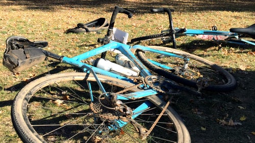 My rig: A BMC Granfondo GF02 Disc with a Shimano 105 grupo, generous 34x32 gearing, and plenty of clearance for wide tires.
