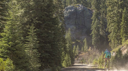 The second timed segment was a fast dirt-road descent, starting at mile 20.1 and ending at mile 26.7.